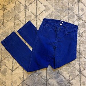 J. Crew Matchstick Corduroy Pants in Royal Blue